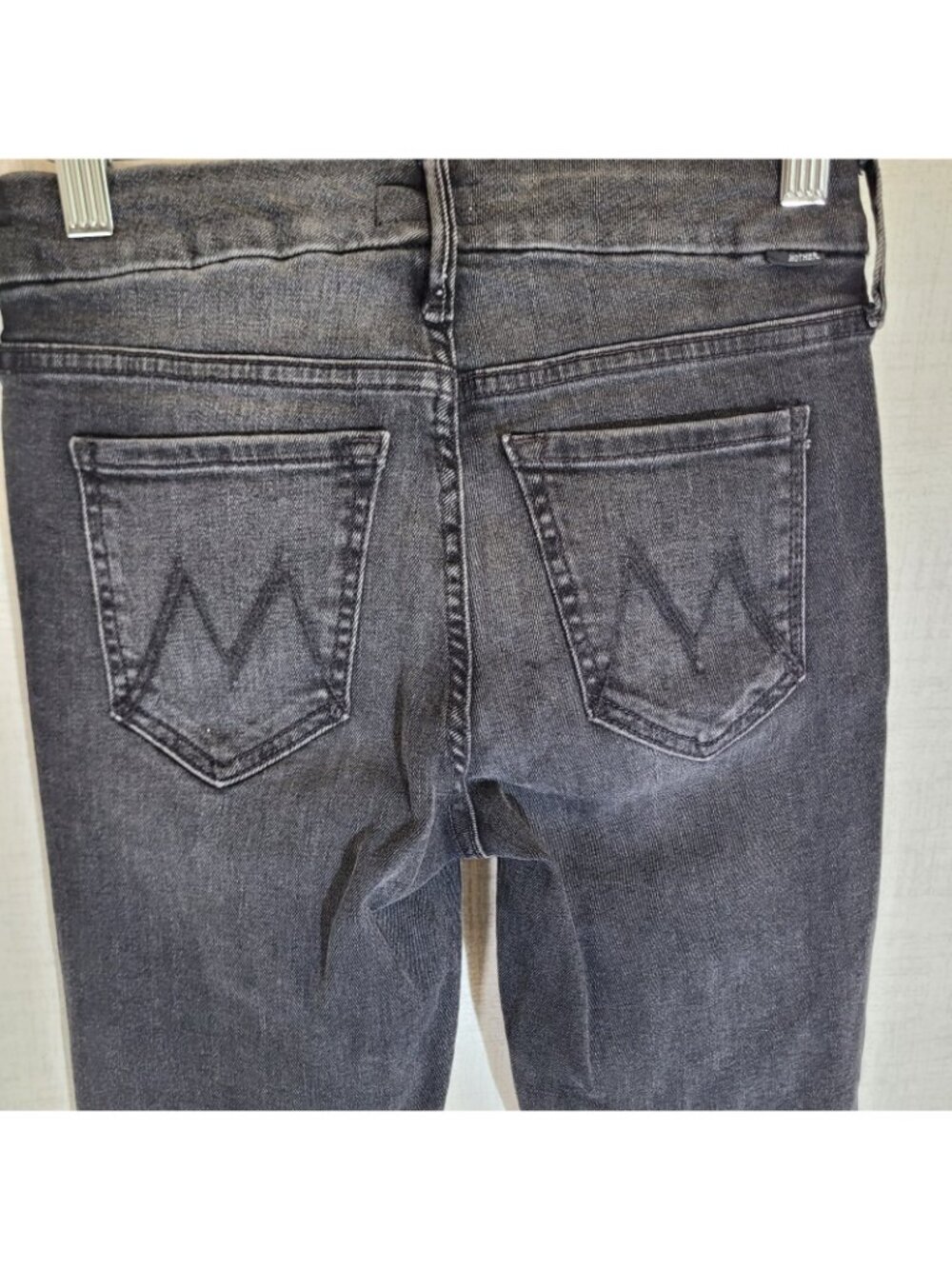 Mother The Looker Jeans Womens 24 Black Cat Got Your Tongue Wash Stretch Denim - Picture 13 of 14